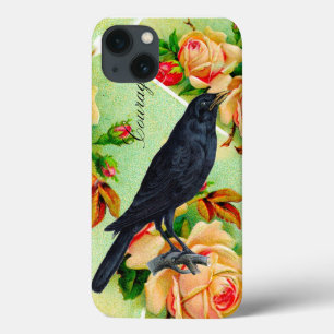 Etui iPhone 13 Courage du corbeau rose