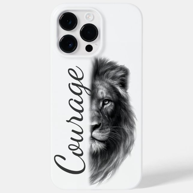 Coques Case-Mate iPhone Courage Lion Artistique Minimal- (Verso)