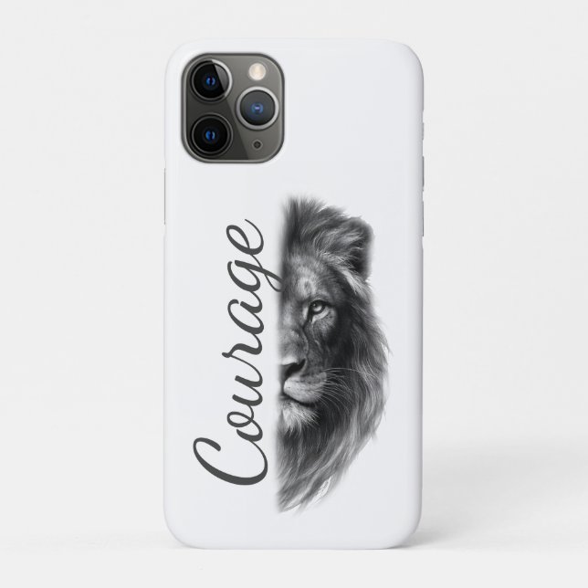 Coques Case-Mate iPhone Courage Lion Artistique Minimal- (Dos)