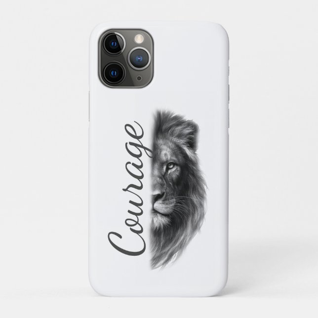 Coques Case-Mate iPhone Courage Lion Artistique Minimal- (Dos)