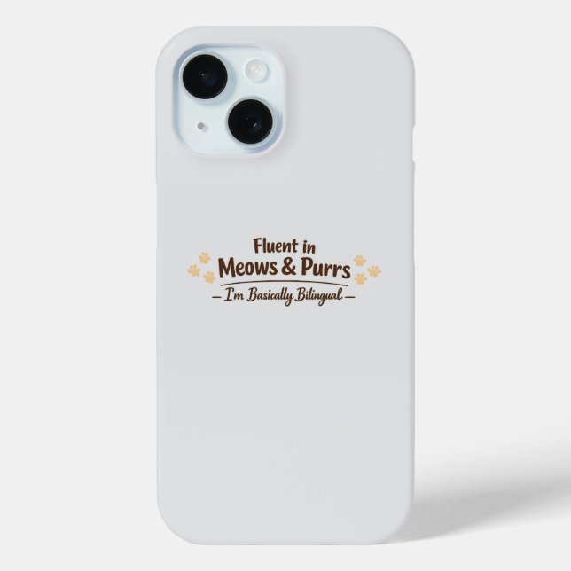 Coques Case-Mate iPhone Courant en miaulements et ronronnements Cadeau drô (Verso)