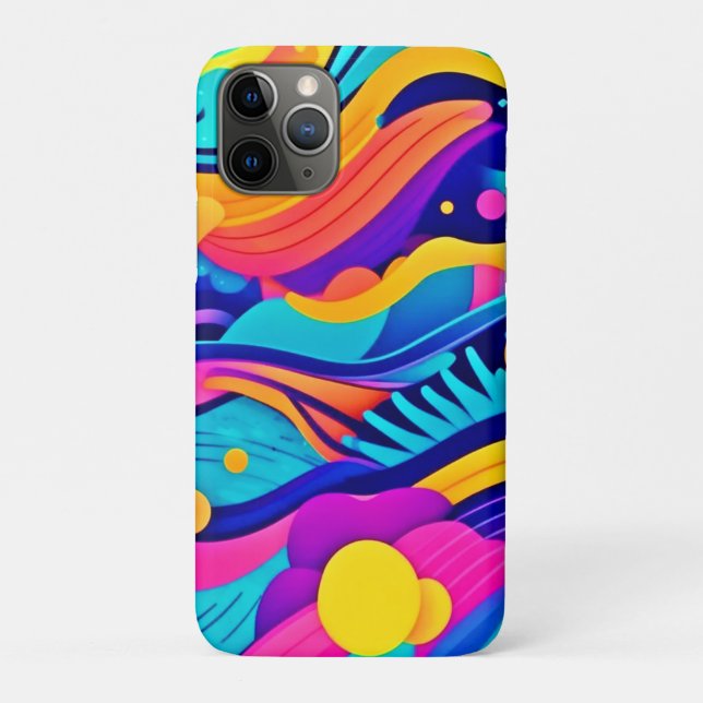 Coques Case-Mate iPhone Courants de couleurs : un flux dynamique de teinte (Dos)