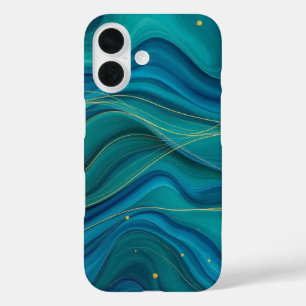Coque Pour iPhone 16 Courants dorés