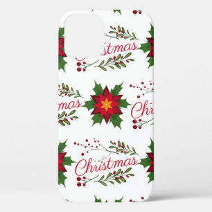 Case-Mate iPhone Case Courbe fleurie de Noël motif floret holi