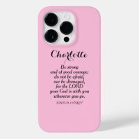 Courbe rose clair Verse Bible Nom personnalisé Sim