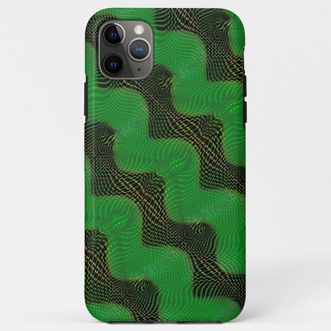 Coques Case-Mate iPhone Courbe verte et points clairs sur arrière - plan f (Dos)