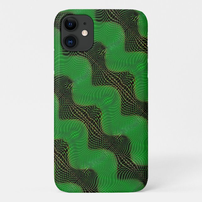 Coques Case-Mate iPhone Courbe verte et points clairs sur arrière - plan f (Dos)
