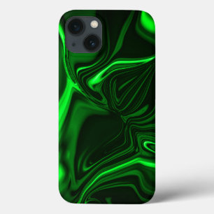 Case-Mate iPhone Case Courbes et plis verts surlignés sur arrière - plan