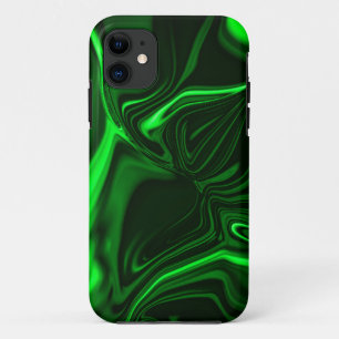 Case-Mate iPhone Case Courbes ou ondulations vert métallique, foncé