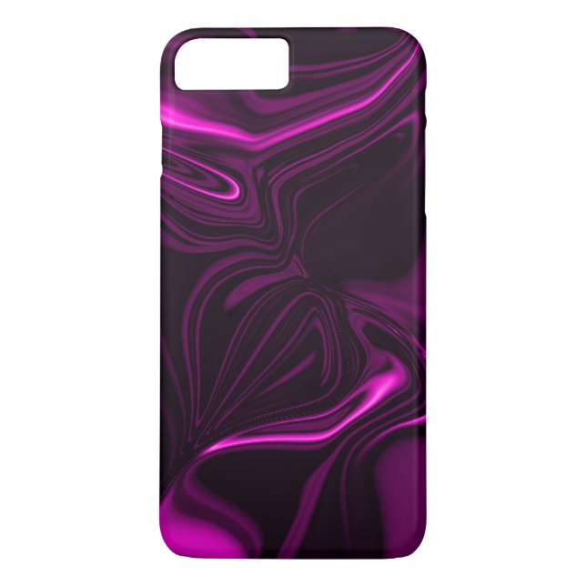 Coques Case-Mate iPhone Courbes roses ou violettes sur arrière - plan viol (Dos)