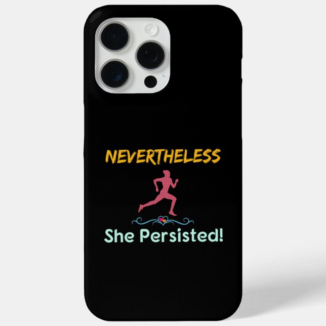 Coques Case-Mate iPhone Coureuse féministe Néanmoins Elle A Persisté (Verso)