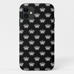 Coque Case-Mate iPhone Couronne 01 - Blanc sur noir