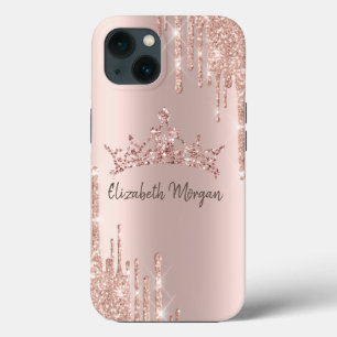 Case-Mate iPhone Case Couronne chic cool pailletée goutte  Rose Gold