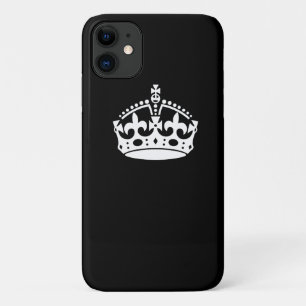 Coque Case-Mate Pour iPhone Couronne de calme Iconique sur noir