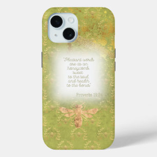 Coque Case-Mate iPhone Couronne de grille de luxe lime verte abeille doré