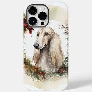 Coque Case-Mate iPhone Couronne de Noël Afghan Hound Chien de fête