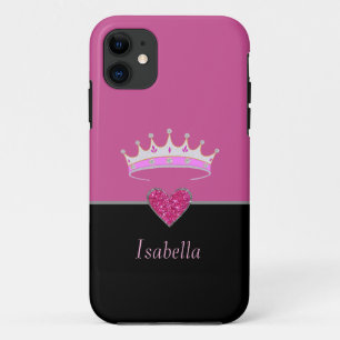 Case-Mate iPhone Case Couronne de princesse sur or rose et noir