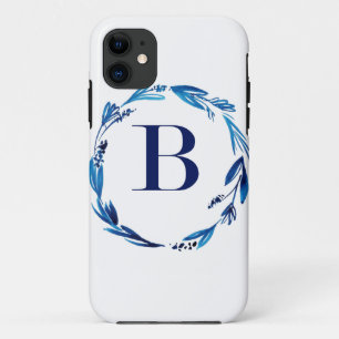 Etui iPhone Case-Mate Couronne florale bleue 'B'