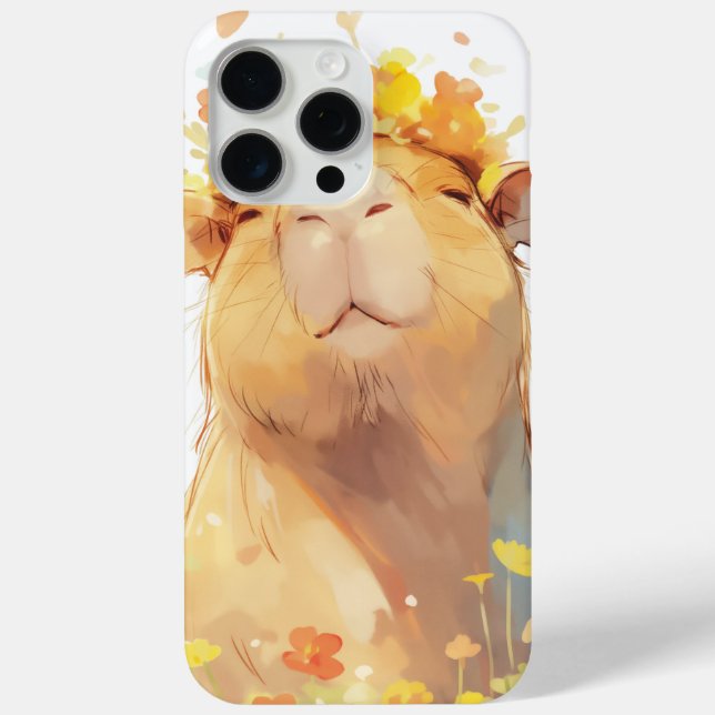 Coques Case-Mate iPhone Couronne florale de capybara (Verso)