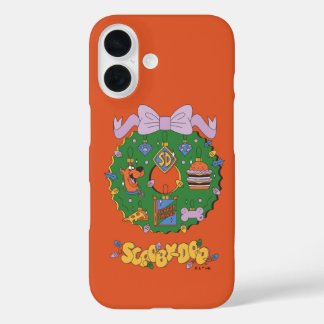 Coque Pour iPhone 16 Couronne graphique de friandises de Noël de Scooby