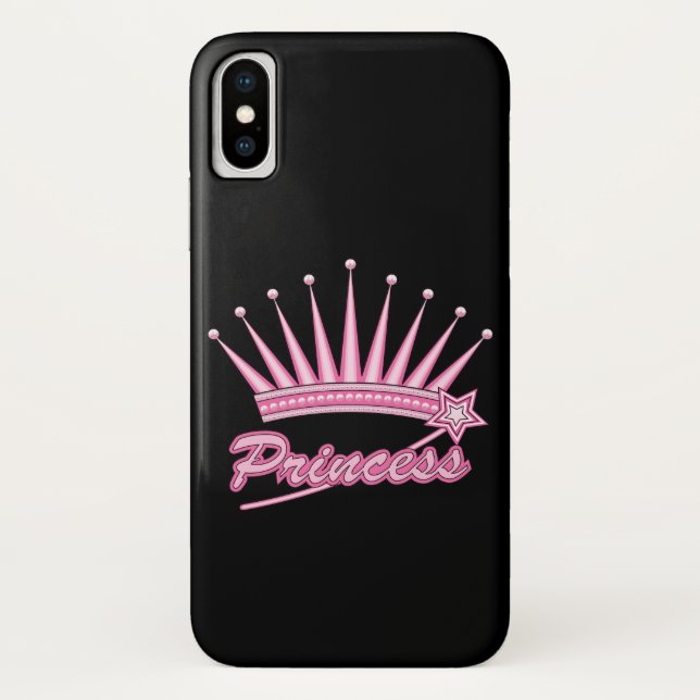 Coques Case-Mate iPhone Couronne rose princesse (Dos)