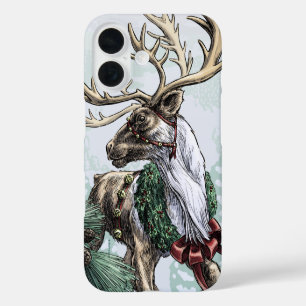 Coque Pour iPhone 16 "Courrier de Noël" Art Reinder de Noël