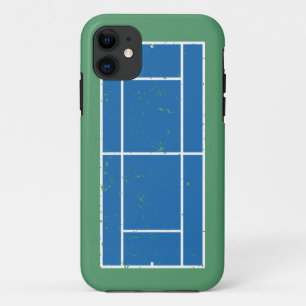 Case-Mate iPhone Case Court de tennis bleu et vert en style déprimé