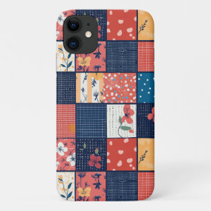 Case-Mate iPhone Case Courtepoint vintage marine corail florale en patch
