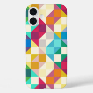 Coque Pour iPhone 16 Plus courtepointe moderne dopamine