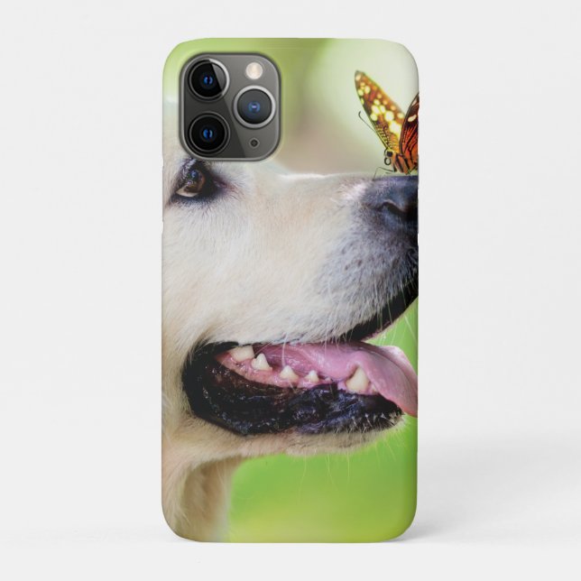 Coques Case-Mate iPhone Coussin décoratif Labrador et papillon (Dos)