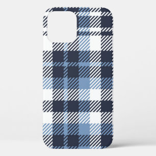 Case-Mate iPhone Case Coussin écossais moderne écossais bleu et blanc