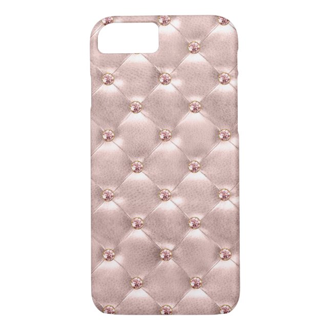 Coques Case-Mate iPhone Coussin pointu rose bijou or Bling  (Dos)