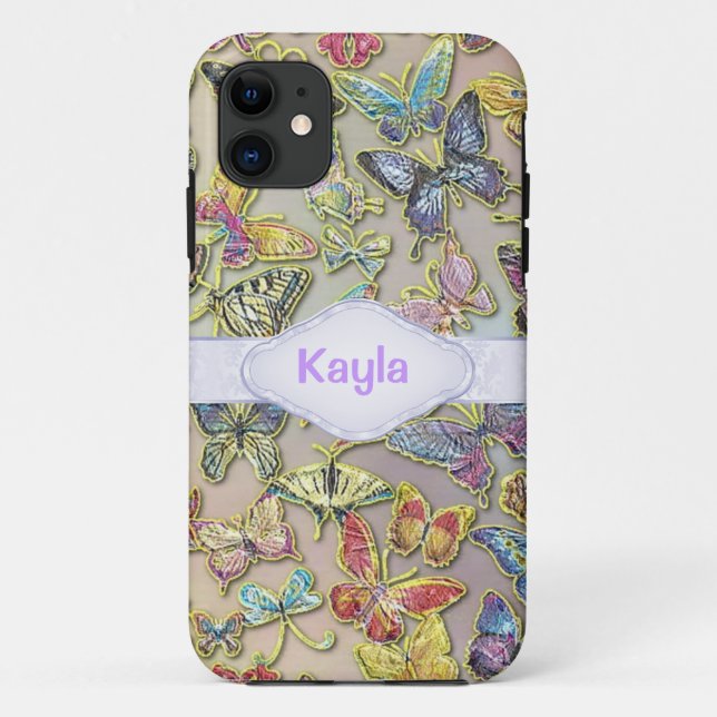 Coques Case-Mate iPhone COUTUME CHIC PERSONNALISÉE de PAPILLON JE (Dos)