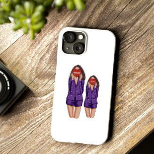Coque Case-Mate iPhone coutume, maman, fille, jour de la mère, cadeau,