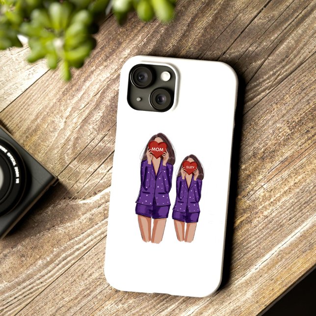 Coques Case-Mate iPhone coutume, maman, fille, jour de la mère, cadeau, (Créateur téléchargé)