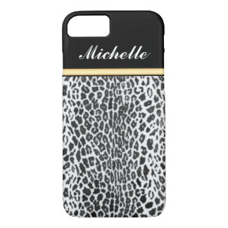 Coque Case-Mate Pour iPhone Coutume noire et blanche de poster de animal de
