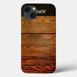 iPhone 13 Coque Coutume personnalisée par planche en bois huilée