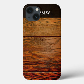 iPhone 13 Coque Coutume personnalisée par planche en bois huilée