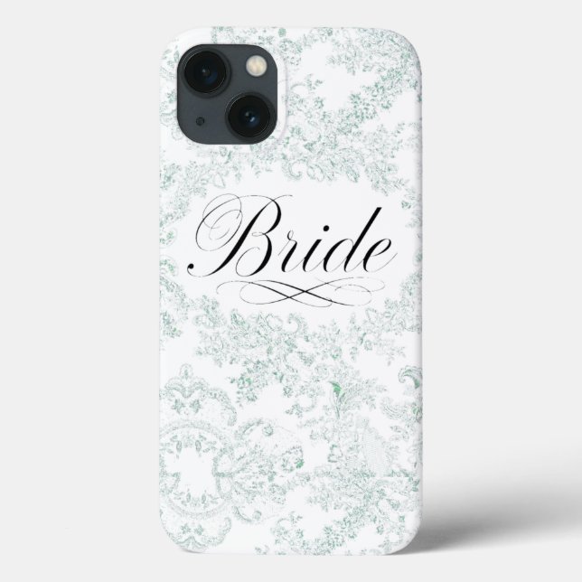 Coques Case-Mate iPhone Couverture arrière en dentelle pour la mariée - Ca (Verso)