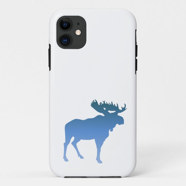 Coques Case-Mate iPhone Couverture bleue d'Iphone d'orignaux (Dos)