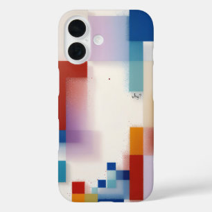 Coque Pour iPhone 16 Couverture colorée d'art moderne géométrique abstr