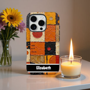 Coque iPhone 16 Pro Couverture de la grille de mosaïque artistique per
