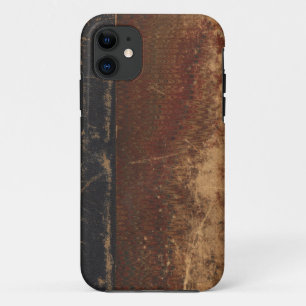 Coque iPhone 11 Couverture de livre vintage, rétro limite de cuir
