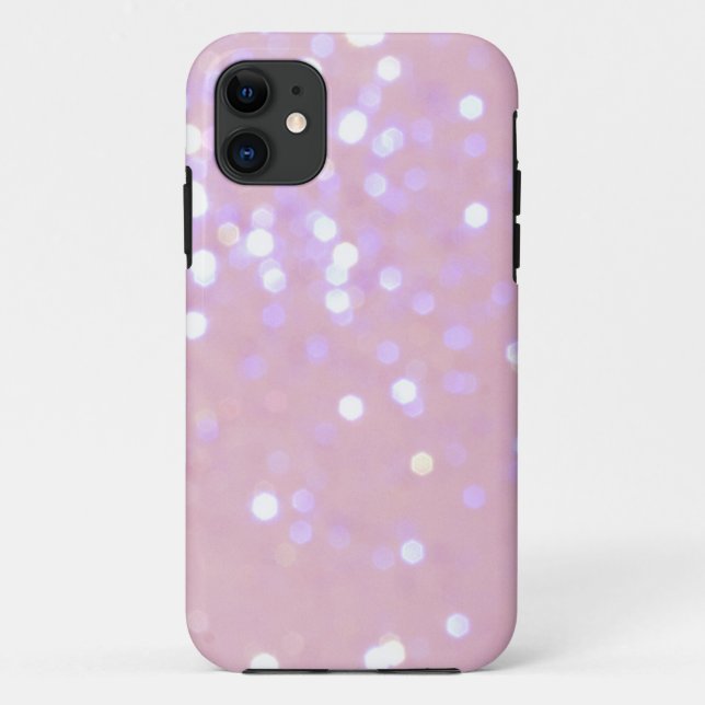 Coques Case-Mate iPhone Couverture de rose pâle/blanche de parties (Dos)
