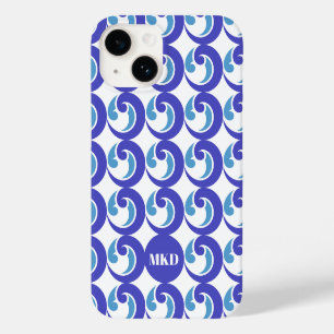 Coque Case-Mate iPhone Couverture de téléphone cellulaire Blue Waves Mono