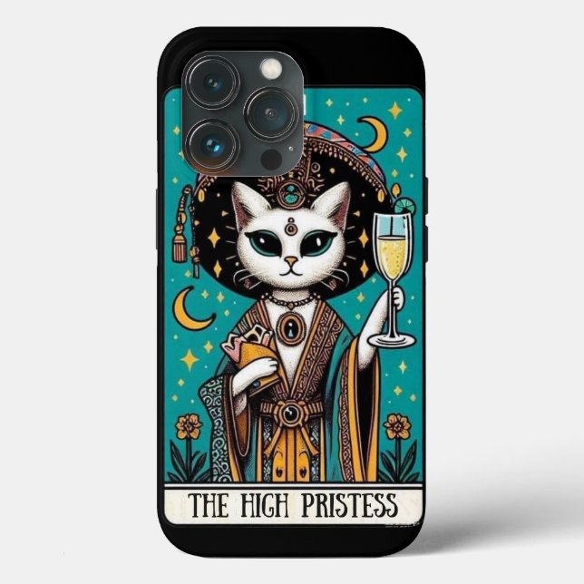 Coques Case-Mate iPhone Couverture de téléphone cellulaire Tarot de chatte (Verso)
