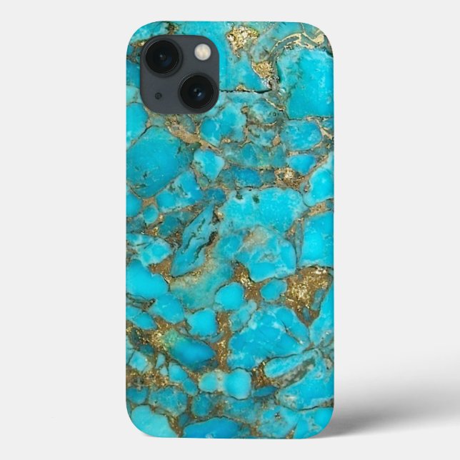 Coques Case-Mate iPhone Couverture de téléphone de motif de turquoise (Verso)