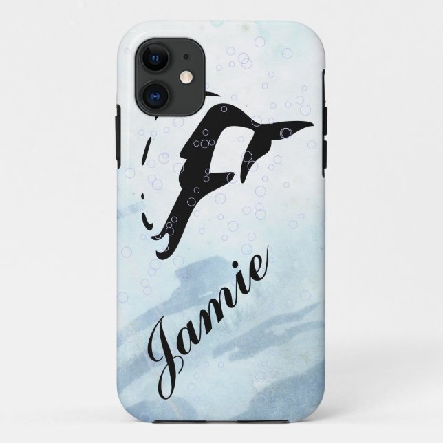 Coques Case-Mate iPhone couverture d'iphone DOLPHIN bleu eau (Dos)