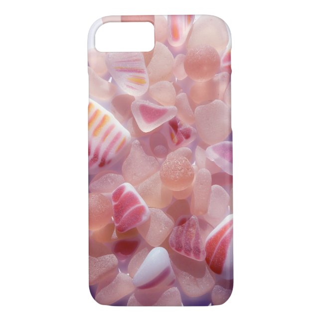 Coques Case-Mate iPhone Couverture en verre de téléphone de mer rose (Dos)