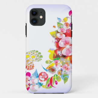 Coque iPhone 11 Couverture florale d'iphone d'imaginaire